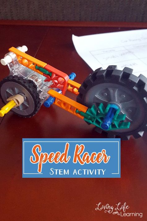 Speed Racer STEM Activity - Test out different car modifications to see if you can build the fastest car Simple Machines Activities, Math Stem Activities, Stem Kids, Fastest Car, Engineering Art, Preschool Stem, Steam Projects, Stem Lesson, Simple Science