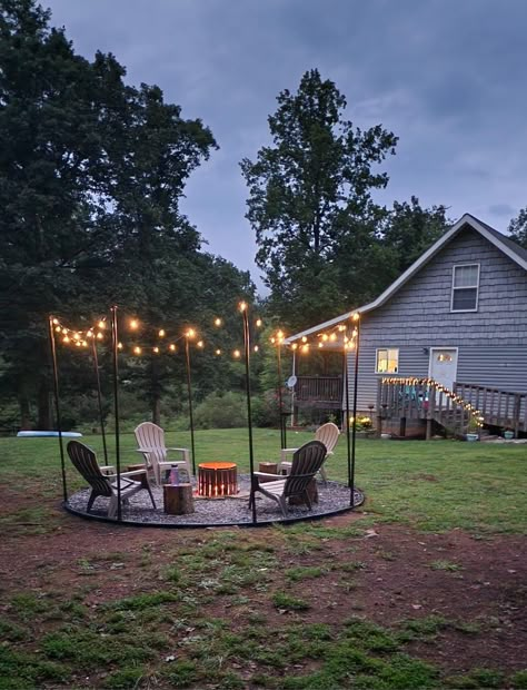 Firepit area made from trampoline frame, dog lot poles and firepit itself made from stainless steel tub from a washing machine! Trampoline Fire Pit, Trampoline Frame Ideas, Old Trampoline Ideas Diy, Repurposed Trampoline Ideas, Repurpose Trampoline Ideas, Trampoline Repurpose Ideas, Old Trampoline Frame Ideas, Trampoline Frame Repurpose, Upcycled Trampoline Ideas