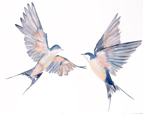 Watercolor Bird Flying, Painting Flying Birds, Dove Watercolor Painting, Symbolic Animals, Wildlife Illustration, Artwork Inspiration, Art Watercolor Painting, Flying Birds, Animal Painting