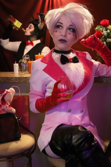 Angeldust Hazbin Hotel Cosplay, Hasbin Hotel Cosplay, Hazbin Hotel Costume, Wolf Oc Base, Husk Cosplay Hazbin Hotel, Alastor Hazbin Hotel Cosplay, Angeldust Cosplay, Helluva Boss Cosplay, Hazbin Hotel Cosplay