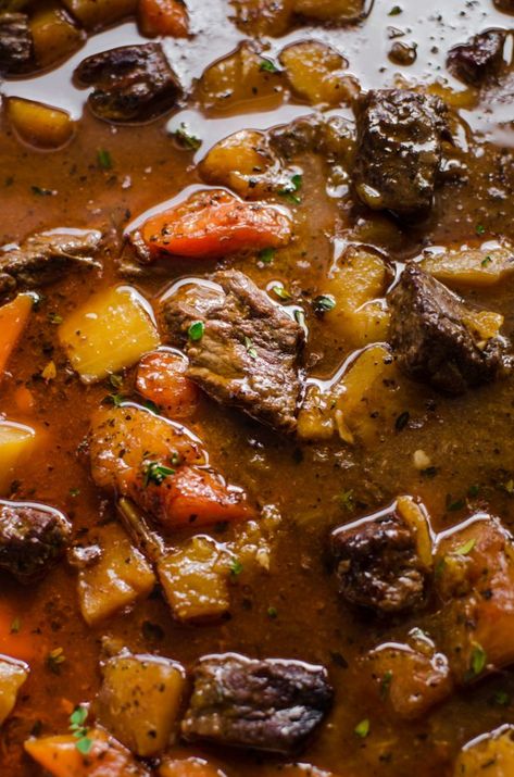 This delicious beef and root vegetable stew recipe is one of my favorite meals to make in the fall and winter. It can be made on the stovetop, in the Instant Pot, or in the slow cooker! #beefstew #rootvegetables #glutenfree #freezerfriendly #instantpot Beef And Root Vegetable Stew, Winter Vegetable Stew, Recipes With Root Vegetables, Beef Stew With Root Vegetables, Winter Root Vegetable Recipes, Root Vegetable Soup Recipes, Vegetable Slow Cooker Recipes, Beef Stew With Turnips, Menstrual Syncing