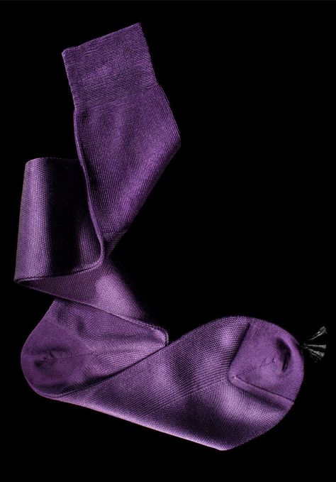 William Abraham - Luxury Socks for Men ● PURPLE / VIOLET Jeeves And Wooster, Purple Socks, Socks Style, Luxury Socks, Silk Socks, Over The Calf Socks, Mood Colors, Mens Dress Socks, Elegant Man