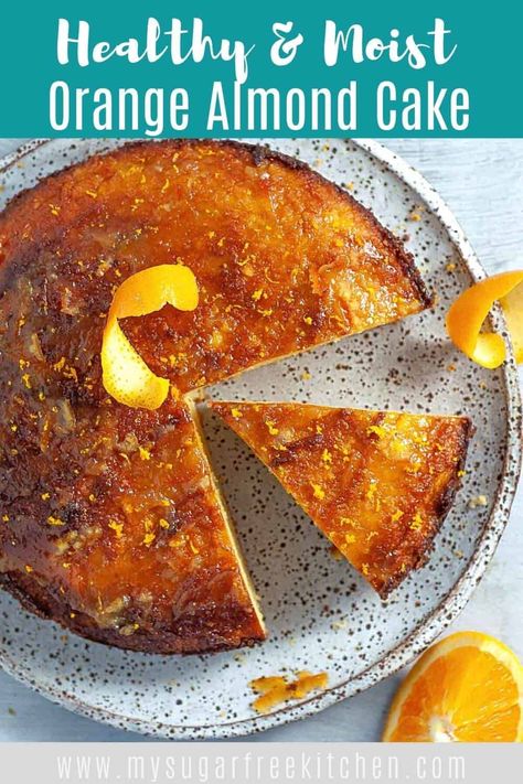 Healthy Orange Cake, Orange Polenta Cake, Orange Almond Cake, Polenta Cake, Orange And Almond Cake, Polenta Cakes, Orange Cake Recipe, Kitchen Smells, Gateaux Cake