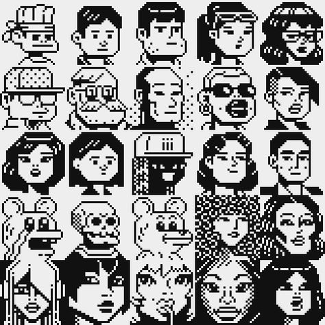 1 Bit Pixel Art Character, 1 Bit Pixel Art, Logo Business Design, Pixel Portrait, Pixel People, Money Logo, Logo Design Agency, Pixel Art Background, Pixel Characters