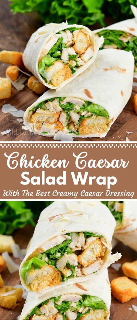 Healthy Chicken Ceasar Salad Wrap, Recipes With Caesar Dressing, Healthy Chicken Ceaser Wraps, Chicken Caesar Salad Wrap Recipe, Cesar Salad Sandwich, Homemade Chicken Caesar Salad, Cesar Chicken Salad Sandwich, Ceaser Chicken Wraps, Chicken Ceasar Wrap Recipes