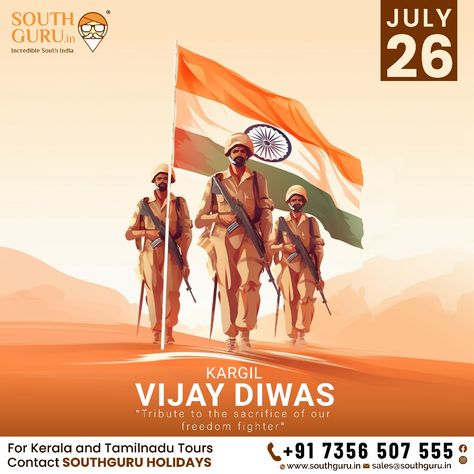 Let's honour the brave soldiers who gave their life while performing their duty to protect our nation. Greetings of Kargil Vijay Divas. Kargil Vijay Divas, Freedom Fighters, South India, The Brave, Kerala, Special Day, Brave, Soldier, Diva