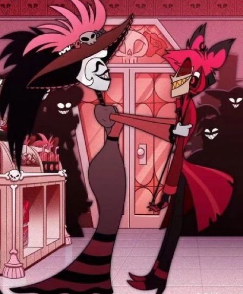 Walpapers Cute, Hotel Trivago, H Hotel, Alastor Hazbin Hotel, Matching Wallpaper, Vivziepop Hazbin Hotel, Hotel Art, Lego Ninjago, Art Inspiration Drawing