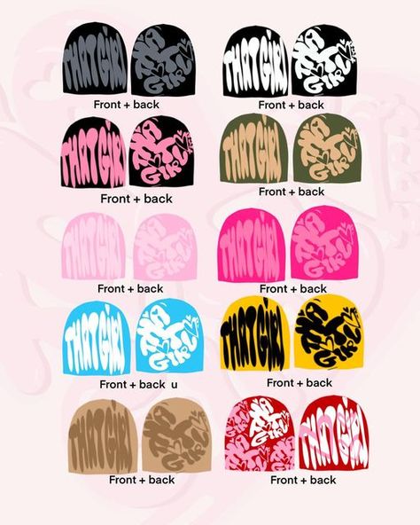 Trendy Beanies 2023, Beanie Clothing Brand, Pink Beanie Outfit Black Women, How To Style Beanies, Trending Beanies, Beanie Designs Ideas, Baddie Beanie, How To Style A Beanie, Styling Beanies