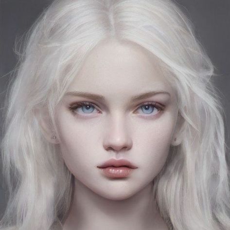 Albino Girl, Visenya Targaryen, Daemon Targaryen, Pale Girl, Violet Eyes, Digital Portrait Art, Gambar Figur, Art Style Inspiration, Purple Eyes