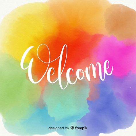 Lovely watercolor welcome composition | Free Vector #Freepik #freevector #poster #watercolor #template #typography Hosting Party, Out Of Order Sign, Happy Birthday Clip Art, Wreath Printable, Welcome Images, Welcome Post, Welcome Home Signs, Welcome To The Team, Welcome Students