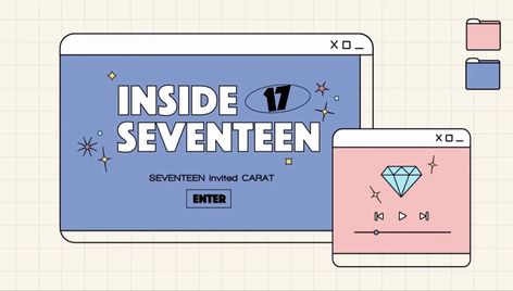 [INSIDE SEVENTEEN] 2021 THE FACT MUSIC AWARDS BEHIND - the new intro/end screen is so cute~ Seventeen Presentation Template, Going Seventeen Intro, Seventeen Notion Template, Bts Clothing, Polka Dot Party, Cute Desktop Wallpaper, Seventeen Wallpapers, Prom Dresses Vintage, Wallpaper Dekstop