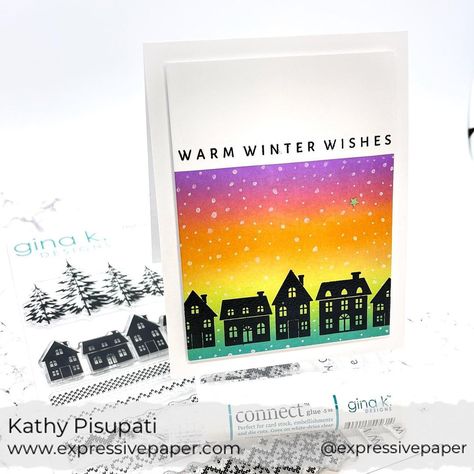 Winter Whimsy, Gina K Designs, Christmas Houses, Pinkfresh Studio, Gina K, Crafters Companion, A Day To Remember, Pretty Cards, Hero Arts