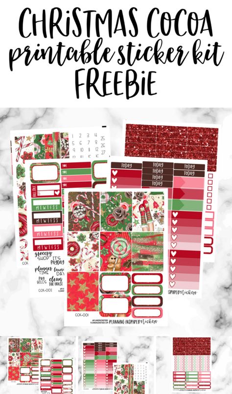 Monthly Planner Stickers Free Printables, Santa Stickers Free Printable, Free Christmas Planner Stickers, Xmas Stickers Free Printable, Free Printable Scrapbook Stickers, Happy Planner Stickers Free, Printable Planner Stickers Free, Christmas Planner Printables Free, Christmas Planner Printables