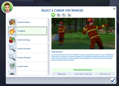 Required Pack: The Sims 4 Base GameOther Requirements: XML Injector Career LevelsWaterboy/Watergirl Soot StripperFire Safety Instructor Hose Handler Fireman/FirewomanFire SergeantFir… Sims 4 Careers, Sims 4 Career Mods, Sims 4 Jobs, Sims 4 Hair Male, Kerbal Space Program, Forensic Scientist, Financial Analyst, Fire Prevention, Best Sims