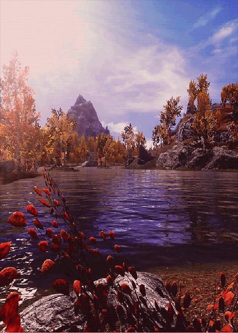 Skyrim Scenery, Skyrim Landscape, Skyrim Gif, Elder Scrolls Skyrim, Elder Scrolls V Skyrim, Fantasy Setting, Nature Gif, Elder Scrolls, Sci Fi Fantasy