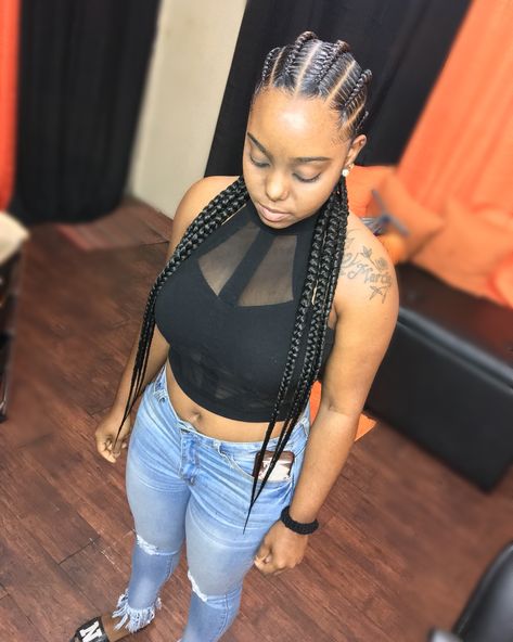 6 Straight Back Feed In Braids ig: @_braidedbeauty #feedinbraids 6 Feed Ins Braids, Feed In Braids Straight Back, Crochet Braids Kids, 6 Straight Back Feed In Braids, Kim Hairstyles, 6 Feed In Braids Hairstyles, Shay Hair, 6 Feed In Braids, Braids Kids Hairstyles