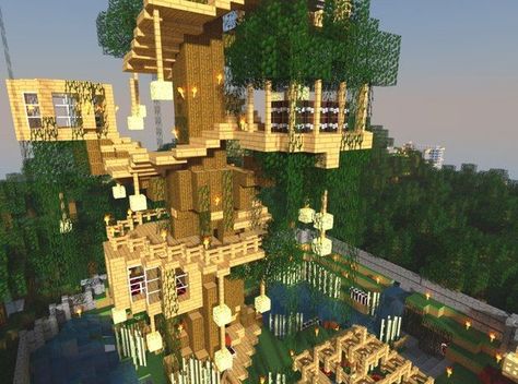 Minecraft Ideas Survival, Minecraft Treehouses, Minecraft Poster, Minecraft Tree, Construction Minecraft, House In Minecraft, Minecraft Meme, Minecraft Structures, Minecraft House Plans