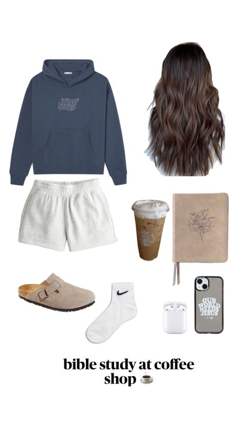 bible study at a coffee shop!! ☀️☕️✝️ #coffee #christiangirl #christian #christianity Study Outfit, Shop Outfits, Coffee Shop Coffee, Simple Outfits For School, Outfit Inspo Casual, Trendy Outfits For Teens, Lazy Outfits, Lazy Day Outfits, Cute Preppy Outfits