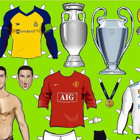 Football Art Illustration, Cristiano Ronaldo 7, Football Art, Paper Models, Elementary School, Cristiano Ronaldo, Art Illustration, Paper Dolls, Ronaldo