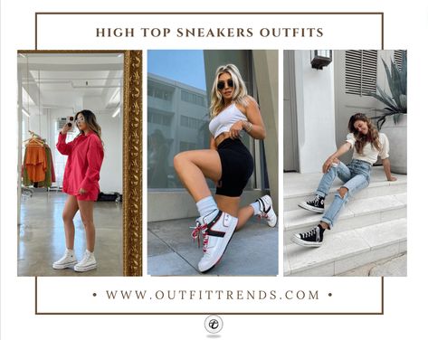 20 Chic High Top Sneakers Outfit Ideas for Girls White High Tops Outfit, Outfits With High Top Sneakers, High Top Shoes Outfit, Outfits With High Tops, High Top Sneaker Outfit, High Top Sneakers Outfit, Reebok Outfit, Sneakers Outfit Spring, High Tops Outfit