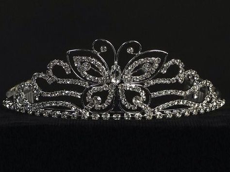 Butterfly crown Butterfly Crown Tiaras, Butterfly Quince Crown, Sweet 16 Crowns, Butterfly Tiara, Quince Crowns, Theme Quinceanera, Elegant Tiara, Quincenera Dresses, Gold Bridal Crowns