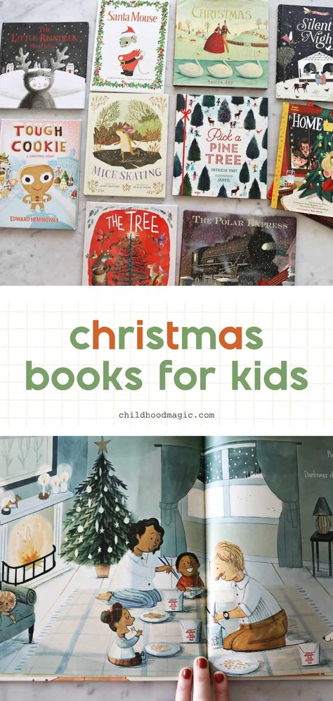 Christmas Books and Activity Ideas - Childhood Magic Christmas Childrens Books, Christmas Magic For Kids, Kids Christmas Books, Christmas School Crafts, Books And Activities, Christmas Picture Books, Christmas Books For Kids, Christmas Tree Template, Magic For Kids