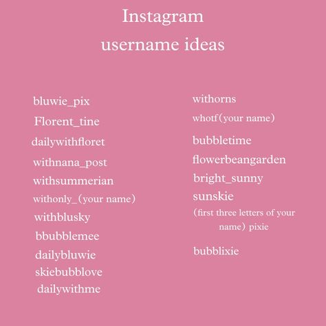 Ig Id Names Ideas, Instagram Id Name Ideas Aesthetic, Cool Nicknames For Instagram, Private Id Username, Instagram Nickname Ideas, Aesthetic Instagram Names Ideas, Instagram Username Ideas Aesthetic Without Your Name, Aesthetic Account Names For Instagram, Tiktok Name Ideas Aesthetic