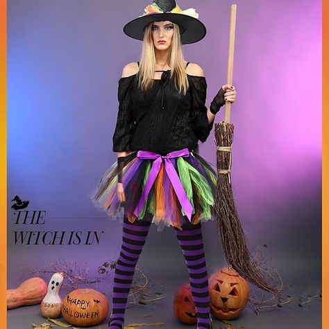 Amazon.com: SATINIOR Halloween Witch Costume for Women 2024 Halloween Witch Hat Tutu Skirt and Striped Tights for Cosplay Party(Purple Black) : Clothing, Shoes & Jewelry. #halloweendress #halloweenfashion #halloweenoutfit #halloweencostume #halloweenstyle #womencostume #halloweenclothes #spookyseason #witchcostume #gothicfashion #costumeideas #halloweendecor #halloweenvibes #halloweenparty #spookystyle #costumeinspiration #halloweenlook #fancycostume #halloweendresses #gothicdress #scarycostume #halloweenmakeup #halloweentrends #witchyoutfit #halloweenevents #vintagehalloween #fallfashion #witchstyle #halloweencostumeideas #costumeparty #halloweentheme #spookyfashion #dressupideas #costumesforwomen #halloweenfun #halloweenseason #darkfashion #halloweenwitch #gothicstyle #halloweenready #fa Halloween Witch Costume For Women, Witches Costumes For Women, Halloween Witch Costume, Halloween Trends, Rainbow Tutu, Costume For Women, Witch Halloween Costume, Fancy Costumes, Halloween Witch Hat