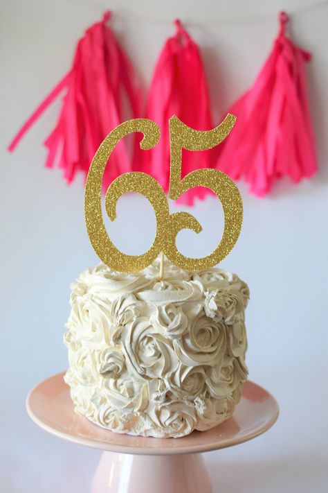 65 Cake Topper, 60th Cake, 65 Birthday, Golden Birthday Cakes, Blessed Birthday, Gold Glitter Cake Topper, Oh Baby Cake Topper, Gender Reveal Cake Topper, 60th Birthday Decorations