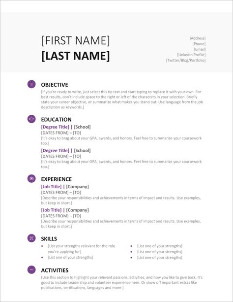 45 Free Modern Resume / CV Templates - Minimalist, Simple & Clean Design Cv For Students, Cv Template Student, Cv Templates Free Download, Free Cv Template Word, Free Resume Template Word, Microsoft Word Resume Template, Free Resume Template Download, Basic Resume, Job Resume Template