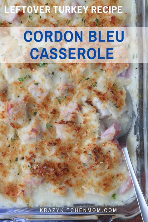 Turkey Cordon Bleu Casserole Turkey Cordon Bleu, Turkey Cordon Bleu Casserole, Ham Casserole Recipes, Cordon Bleu Casserole, Ham Casserole, Turkey Casserole, Turkey Ham, Brunch Casserole, Deli Turkey