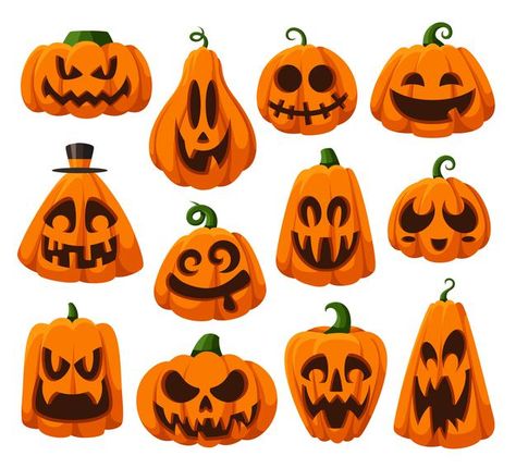 Scary Pumpkins, Moldes Halloween, Pumpkin Funny, Pumpkin Illustration, Halloween Silhouettes, Halloween Pumpkins Carvings, Scary Pumpkin, Autumn Festival, Halloween Illustration