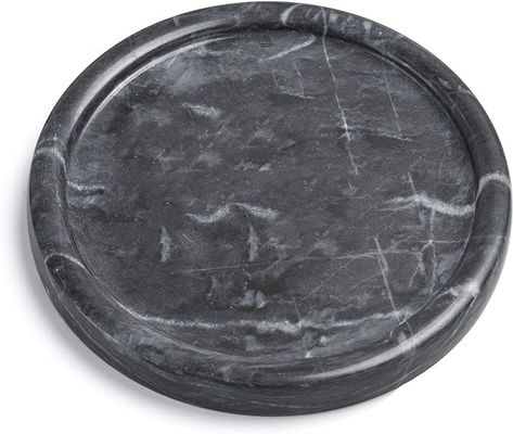 Amazon.com: Moreast Genuine Black Marble Tray, Natural Stone Round Tray, Decorative Marble Tray, High End Bathroom Tray, Kitchen Tray, Dresser Tray, Vanity Tray (Black 5.5") : Home & Kitchen Black Marble Tray, High End Bathroom, Elegant Tray, Foot Design, Dresser Tray, Kitchen Tray, Fragrant Candles, Fruit Serving, Bedroom Dressing Table