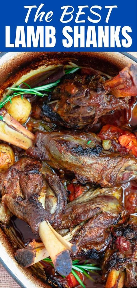 Braised Lamb Shanks Slow Cooker, Lamb Shanks Oven, Braised Lamb Shanks Recipe, Roasted Lamb Shanks, Lamb Shanks Recipe, Lamb Shanks Slow Cooker, Shanks Recipe, Slow Cooked Lamb Shanks, Lamb Shank Recipe