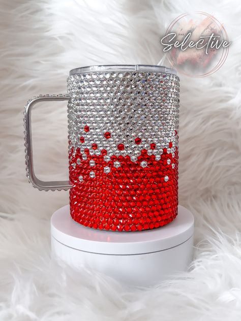 Rhinestone Tumbler Ideas, Bling Cups Rhinestones, Ombre Rhinestone Tumbler Pattern, Transparent Rhinestone Tumbler, Blinged Bottles, Double Wall Rhinestone Tumbler, Morning With Coffee, Bling Mug, Ombre Rhinestone Tumbler