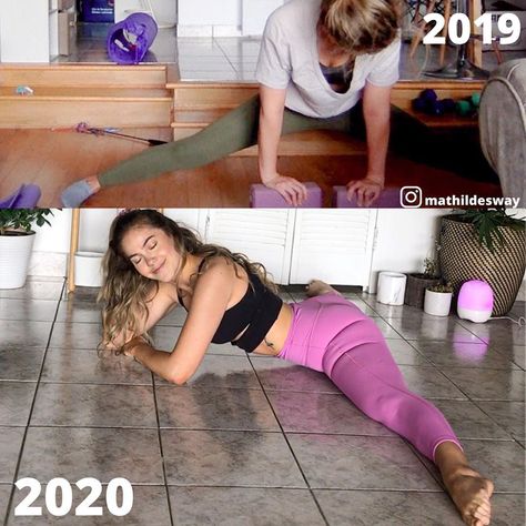 Mathilde Desbiens | Yogini ✨ on Instagram: “Hello friendsss, time for another before & after. Today I decided to share my middle split progress because this is a pose I thought I…” Middle Splits, Yoga Mom, Pose Yoga, Yoga Poses For Beginners, Yoga Everyday, Yoga Benefits, In The Beginning, Yoga Challenge, Yoga Girl