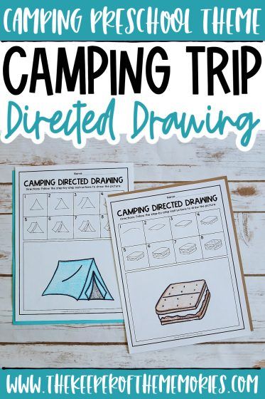 Get creative while practicing drawing and fine motor skills with your early learners using these adorable Free Printable Camping Directed Drawing Worksheets. You're definitely not going to want to miss these directed drawing worksheets! Grab yours today! #camping #drawing #preschool #kindergarten #summer Drawing Preschool, Summer Lesson Plans, Camping Preschool, Writing Activities For Preschoolers, Camping Theme Preschool, Classy Room, Drawing Worksheets, Practicing Drawing, Camping Drawing