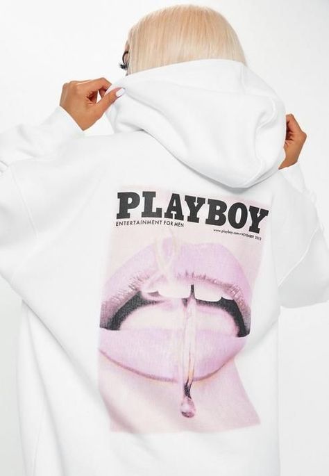 71a58e8cb75904f24cde464161c3e766desc49795966ri Oversized Hoodie Dress, Playboy Logo, Hoodie Allen, Fits Clothes, Lips Print, Hoodie Outfit, Dolce E Gabbana, Print Magazine, Oversized Hoodie