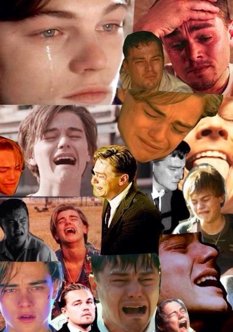 Wait... why am I obsessed with this Leonardo Dicaprio crying collage? Leonard Dicaprio, Leonardo Dicaprio 90s, Young Leonardo Dicaprio, School Tomorrow, Septième Art, Leo Dicaprio, E Card, Leonardo Dicaprio, I Smile