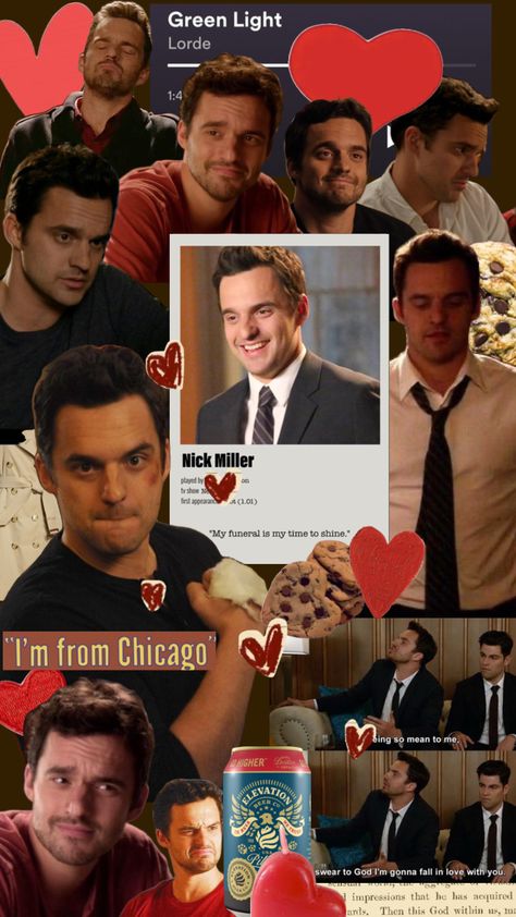 New Girl Aesthetic Tv Show, Nick Miller Icons, Nick Miller Wallpaper, Western Aesthetic Wallpaper, Nick And Jess, The Office Show, Jake Johnson, Nick Miller, Film Posters Vintage