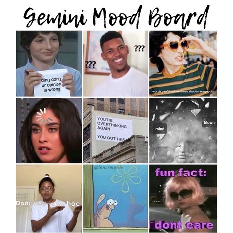 Gemini Vision Board, Gemini Fictional Characters, Gemini Moodboard Aesthetic, Gemini Asthetic, Gemini Aesthetic Art, Zodiac Signs Sexuality, Gemini Moodboard, Gemini Core, Gemini Funny