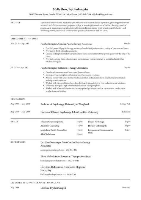 A proven job specific resume example + writing guide for landing your next job in 2022. You can edit this Psychotherapist resume example to get a quick start and easily build a perfect resume in just a few minutes. Just fill in your details, download your new resume & start your job application today! Writing Guide, Perfect Resume, Best Resume, Guided Writing, Feeling Positive, Job Application, Resume Examples, Free Guide, Writing Tips