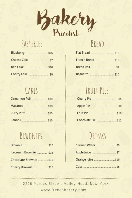 Bakery Price List Template, Baking Menu Design, Cake Price List Design Templates Free, Cake Price List Template, Bake Sale Poster Ideas Signs, Cake Menu Ideas, Baking Price List, Bake Sale Ideas Packaging, Cake Menu Design Ideas