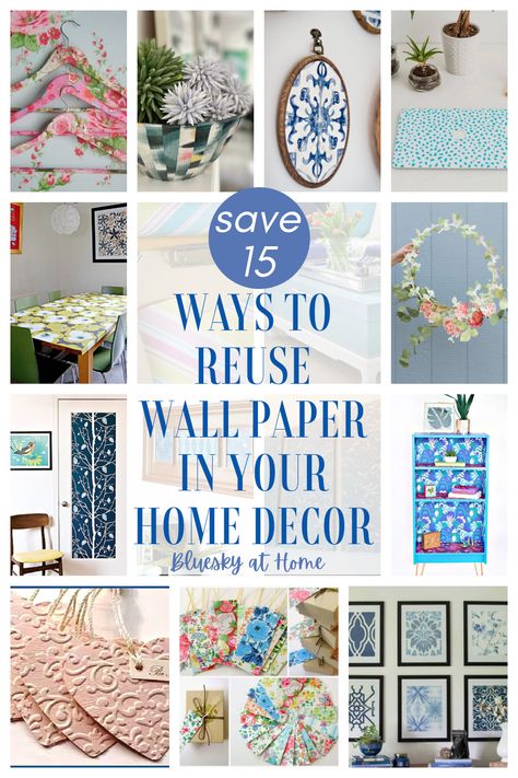 Discover 15 creative ways to reuse wallpaper in your home decor. Transform leftover rolls or scraps into stunning DIY projects that add personality and style to any room. Upcycle with ease! Wallpaper Crafts Ideas Projects, Leftover Wallpaper Ideas, Wallpaper With Border, Leftover Rolls, Leftover Wallpaper, How To Wallpaper, Wallpaper Projects, Wallpaper Diy Crafts, Upcycled Sewing