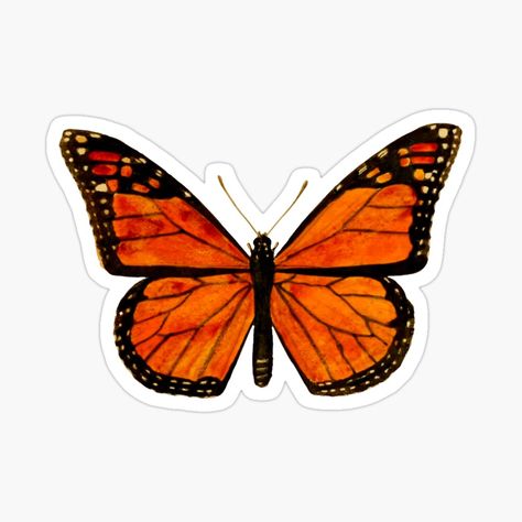 Get my art printed on awesome products. Support me at Redbubble #RBandME: https://www.redbubble.com/i/sticker/Monarch-butterfly-vintage-insect-illustration-by-Pensarte/158587190.EJUG5?asc=u Butterfly Stickers Aesthetic Printable Vintage, Butterfly Aesthetic Sticker, Butterfly Vintage Sticker, Insect Illustration, Vintage Monarch Butterfly Illustration, Postage Stamp Monarch Butterfly, Butterfly Vintage, Vintage Stickers, Monarch Butterfly