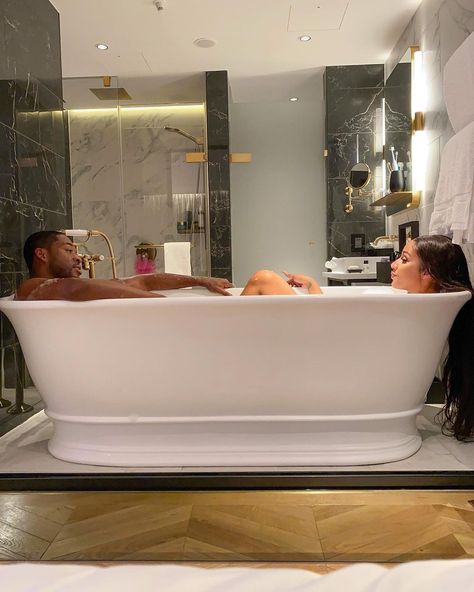 SHERLINA on Instagram: “Happy Birthday to my favourite person ❤️ @uptown_p1” Couple Bathtub Aesthetic, Couples Bathtub, Bathtub Aesthetic, Rich Couple, I Need Love, Black Relationship Goals, Couples Vacation, Black Couple, Rich Girl Lifestyle