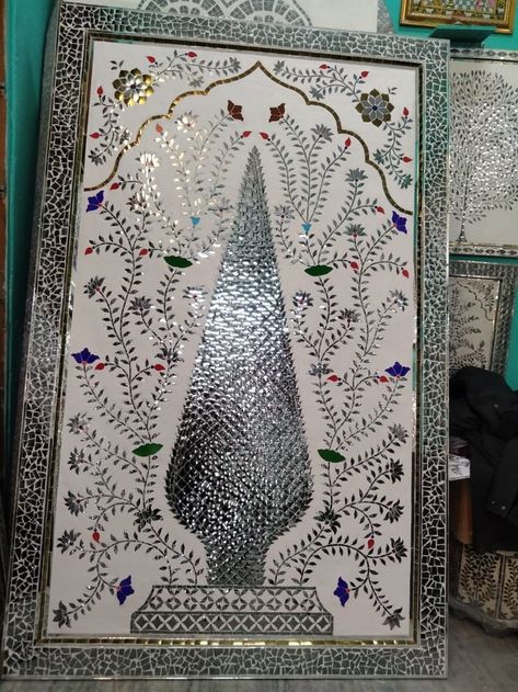 glass inlay and thikri work used as wall decoration which enhance your wall by great look we provide camle bone work and mother of perl work too Thikri Work, Mirror Work, Wall Decoration, Wall Design, Work On, Wall Decor, Mirror, Glass, Wall