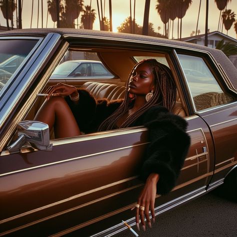 90s Photoshoot Outside, Vintage Location Photoshoot, Photoshoot Scenery Ideas, 90s Car Photoshoot, Old Time Photos Ideas, Hotel Photoshoot Black Women, Black Car Photoshoot, Modeling Photoshoot Behind The Scenes, Group Car Photoshoot