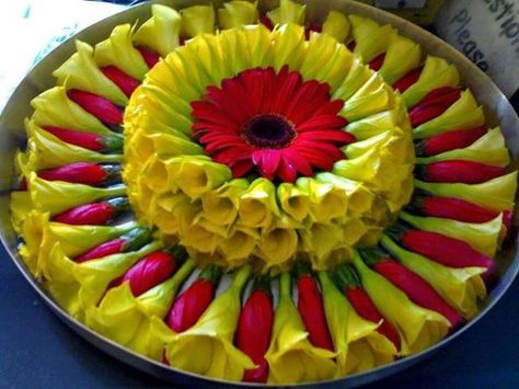 #flowers Thali decoration #aarti Arti Thali Decoration, Rangoli For Diwali, Simple Flower Rangoli, Thali Decoration, Thali Decoration Ideas, Festival Rangoli, Diy Diwali Decorations, Rangoli Ideas, Flower Decorations Diy