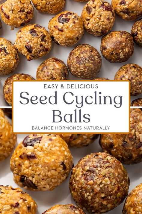 Seed Cycling Balls, No Sugar Snacks, Hormone Balancing Foods, Hormone Balancing Recipes, 40 Aprons, Foods To Balance Hormones, Seed Cycling, Raw Pumpkin Seeds, Cycle Syncing